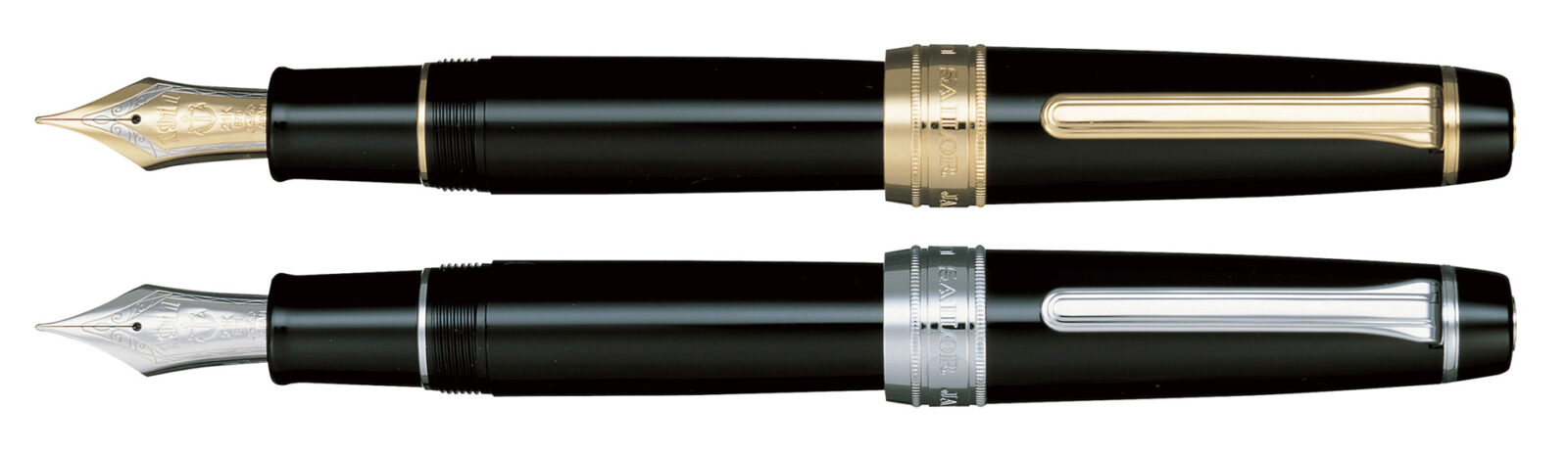 New SAILOR PRO GEAR Silver Accent 21K Gold M Nib Fountain Pen 