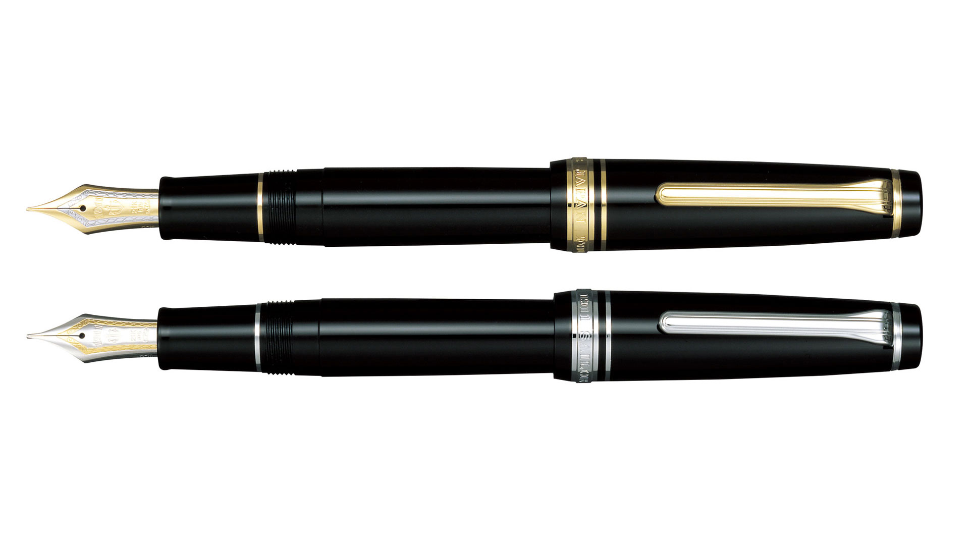Sailor Fountain Pen Professional Gear Σ Silver Black Medium Nib 11-2518-420 